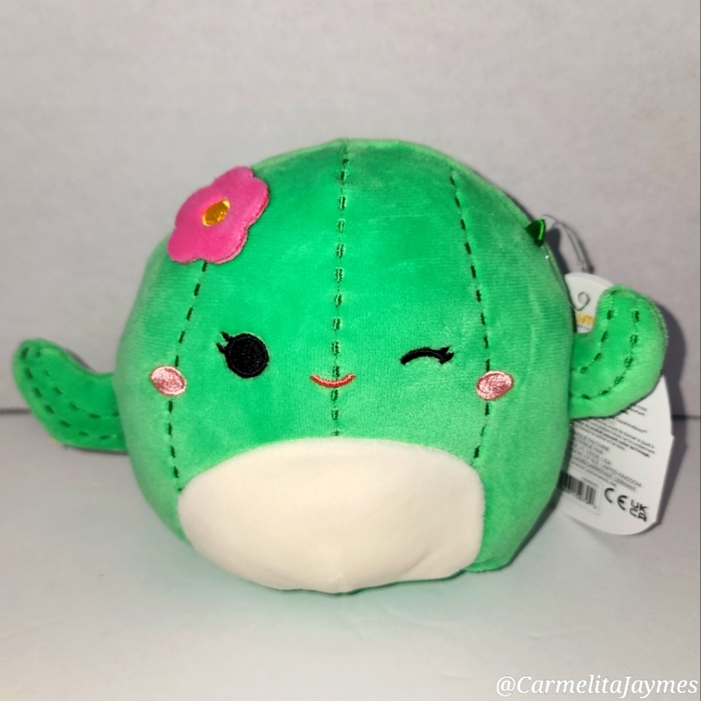 MARITZA 🌵 Cactus with Pink Flower Original Squishmallow by Kelly Toy ☆》NWT《☆
